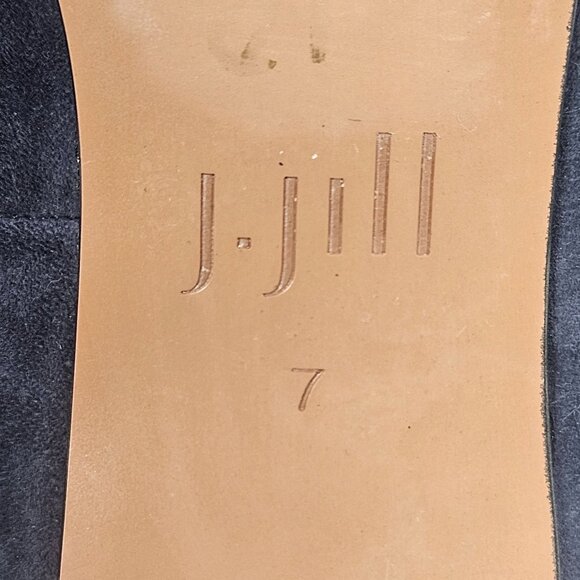 J. Jill Women’s Navy Suede Pumps 7M Block Heel, Light Academia, Quiet Luxury - Picture 4 of 12